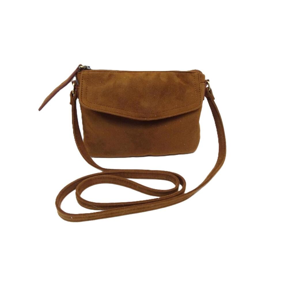 Express Faux Suede Crossbody Medium Brown